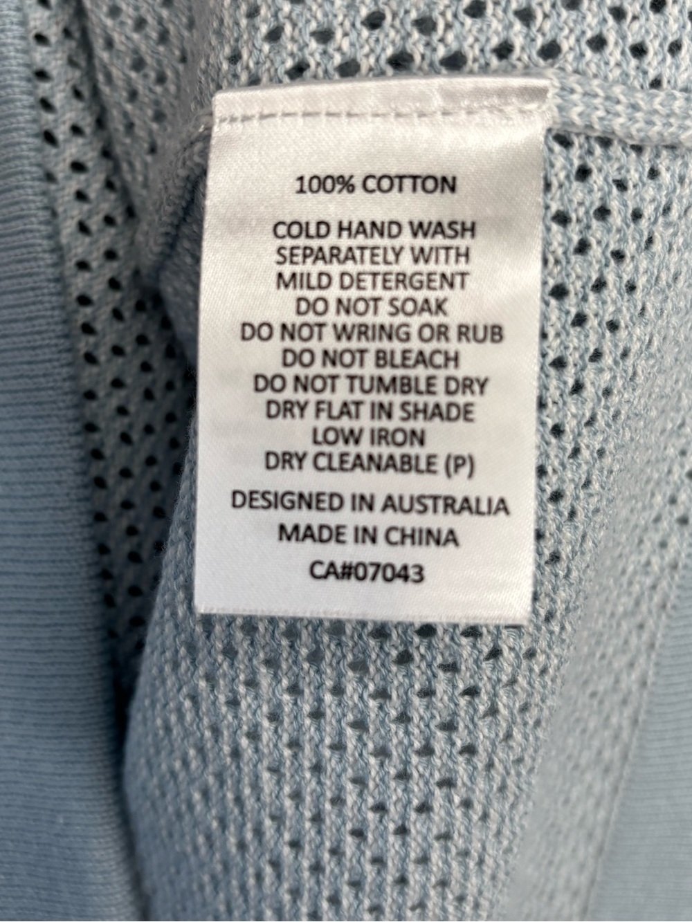 Pyne Knit Polo Shirt ,open neck- Light Blue silky Cotton, XL NWT - Picture 7 of 10